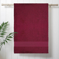 Enera Essentials Collection Burgundy Bath Towel - enera