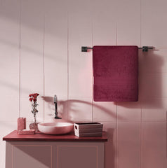 Enera Essentials Collection Burgundy Bath Towel - enera
