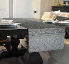 Enera Jacquard Beauty in Grey Colour 32x180 cm Table Runner - enera