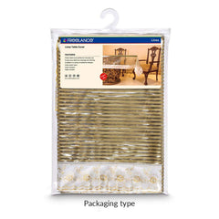 Enera Linea Transparent Rectangle Table Cover With Lace Golden Color - enera