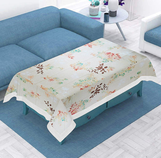 Enera Printed Rectangle Off White Color Center Table Cover - enera