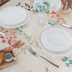 Enera Printed Rectangle Off White Color Center Table Cover - enera