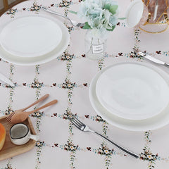 Enera Printed Round White Color Table Cover - enera