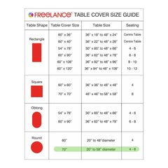Enera Printed Round White Color Table Cover - enera