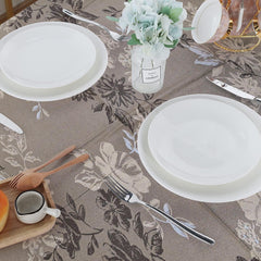 Enera Tuscany Printed Rectangle Brown Color Table Cover (FLRA239) - enera