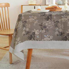 Enera Tuscany Printed Rectangle Brown Color Table Cover (FLRA239) - enera