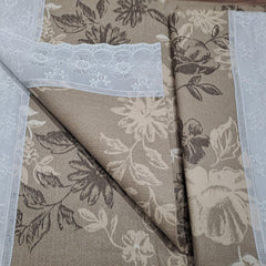 Enera Tuscany Printed Rectangle Brown Color Table Cover (FLRA239) - enera