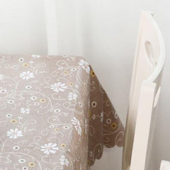 Eneera Tuscany Printed Rectangle Light Brown Color Table Cover (FLRA194BR) - enera