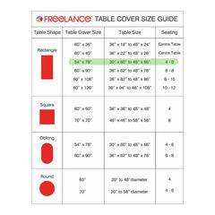Enera Printed Rectangle Light Cream Color Table Cover (FLRA265WHBE) - enera
