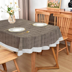 Enera Tuscany Oblong Grey Color Table Cover (FLRO249WHBE) - enera