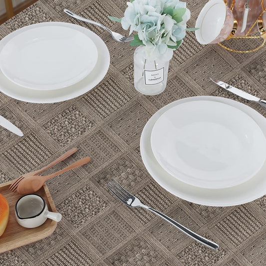 Enera Tuscany Oblong Grey Color Table Cover (FLRO249WHBE) - enera