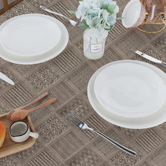 Enera Tuscany Oblong Grey Color Table Cover (FLRO249WHBE) - enera