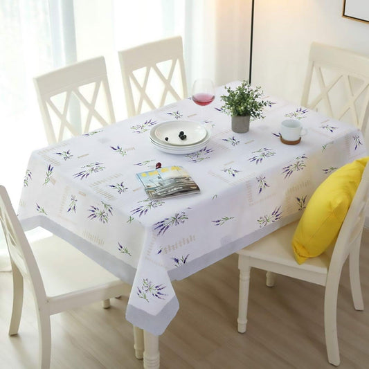 Enera Tuscany Printed Rectangle White Color Center Table Cover - enera