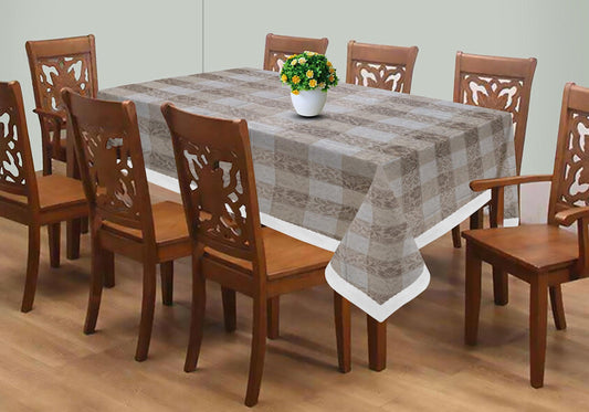 Enera Tuscany Printed Rectangle Light Cream Color Table Cover (FLRA3239) - enera
