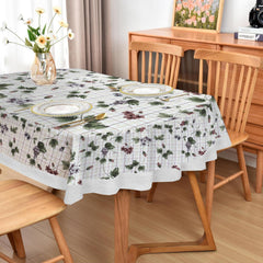 Enera Tuscany Oblong Cream Color Table Cover (FLO2141PK) - enera