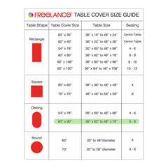 Enera Tuscany Oblong Cream Color Table Cover (FLO2141PK) - enera