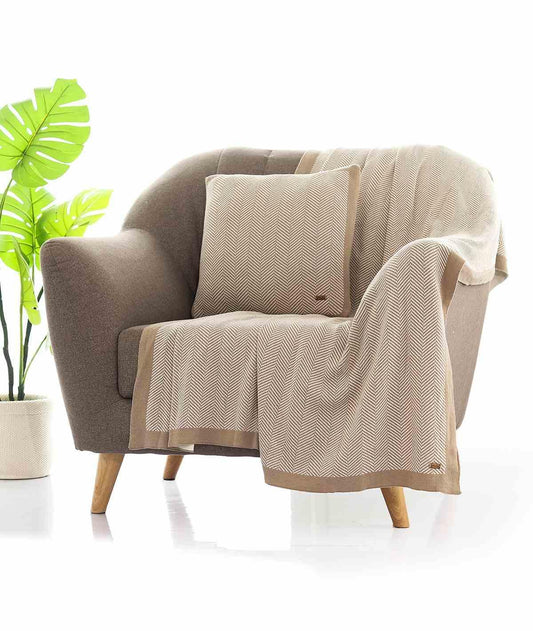 Enera Stone & Natural Color 16x16 Inch Cushion Cover - enera