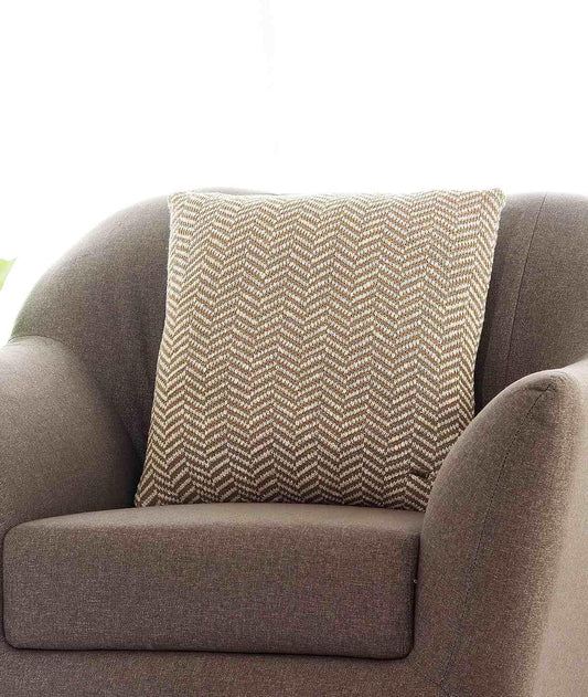 Enera Khaki & Natural Color 18x18 Inch Cushion Cover - enera