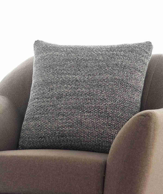 Enera Moss Knit Antique Grey & Natural Color 22x22 Inch Cushion Cover - enera