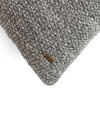 Enera Moss Knit Antique Grey & Natural Color 22x22 Inch Cushion Cover - enera