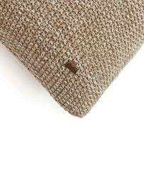Enera Moss Knit Khaki & Natural Color 22x22 Inch Cushion Cover - enera