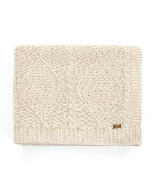 Enera Cable Moss & Natural Color Throw - enera
