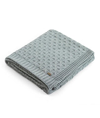 Enera Kelly Knit Medium Grey Color Cotton Throw - enera