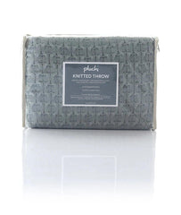 Enera Kelly Knit Medium Grey Color Cotton Throw - enera