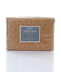 Enera Kelly Knit Mustard Color Cotton Throw - enera
