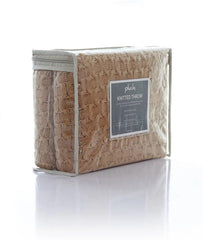 Enera Kelly Knit Mustard Color Cotton Throw - enera