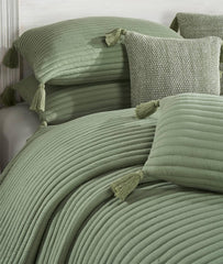 Enera Waseme Pistachio Green Color King Size Bedcover - enera