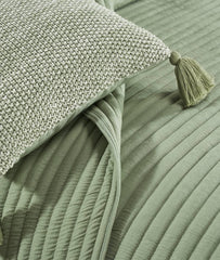 Enera Waseme Pistachio Green Color King Size Bedcover - enera