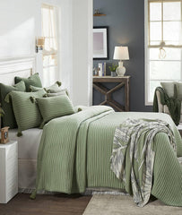 Enera Waseme Pistachio Green Color King Size Bedcover - enera