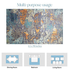 Enera Casablanca V415A-C0914 Collection Multi Color 160x230 cm Stylish Carpet - enera