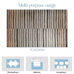 Enera Zeal Xj7-K Collection Multi Color 120x170 cm Carpet - enera
