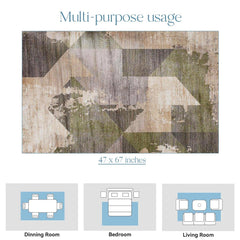 Enera Zeal 22003 XJ7-G Collection Multi Color 120x170 cm Carpet - enera