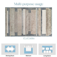 Enera Mineral 22002 YT5-B Collection Multi Color 120x170 cm Carpet - enera