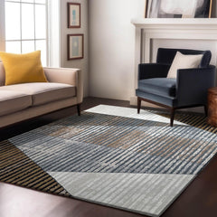 Enera Eternal 23419B Brown Grey Collection Grey Color 160x230 cm Stylish Carpet - enera