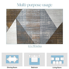 Enera Eternal 23419B Brown Grey Collection Grey Color 160x230 cm Stylish Carpet - enera