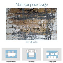 Enera Eternal 25321B Collection Antracite Grey Color 160x230 cm Stylish Carpet - enera