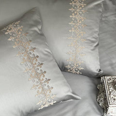 Enera Beyond Collection Crown Steel Grey Color Plain King Size Double Bedsheet With 2 Pillow Covers - enera