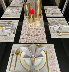Enera Geo Grey Color Table Placemat Set - enera