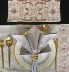 Enera Geo Grey Color Table Placemat Set - enera