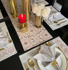 Enera Geo Grey Color Table Placemat Set - enera