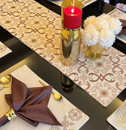 Enera Geo-Beige color Table Placemat Set - enera