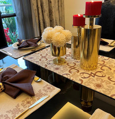 Enera Geo-Beige color Table Placemat Set - enera