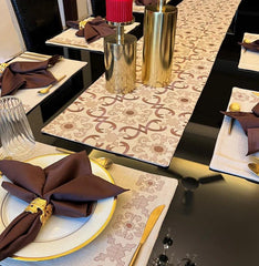 Enera Geo-Beige color Table Placemat Set - enera