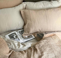Enera Honeycomb-Beige Colour Woven Runner Set - enera