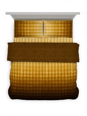 D'Decor Rhythm Dark Earth Yellow Color Double Bed Comforter Set - enera