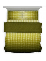 D'Decor Esteem Collection Rhythm Olive Color Double Bed Comforter Set - enera